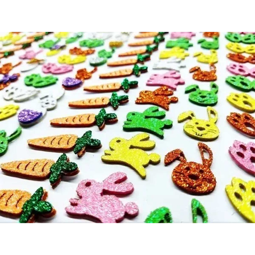 kit 500 Adesivos Páscoa Glitter Pet Petshop Cão E Gato