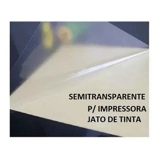Vinil Adesivo Semitransparente - **P/ JATO DE TINTA** A4 - Prova D