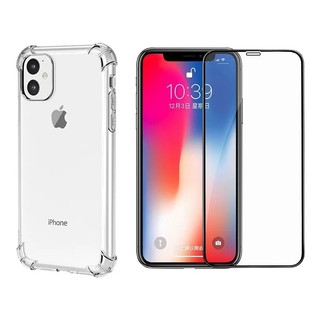 Capa Case Capinha Anti Shock iPhone + Pelicula Vidro 3D/9D Para 7G/8G/7G PLUS/8G PLUS/X/XS/XR/11/11 Pro/12/12MINI/12 PRO MAX