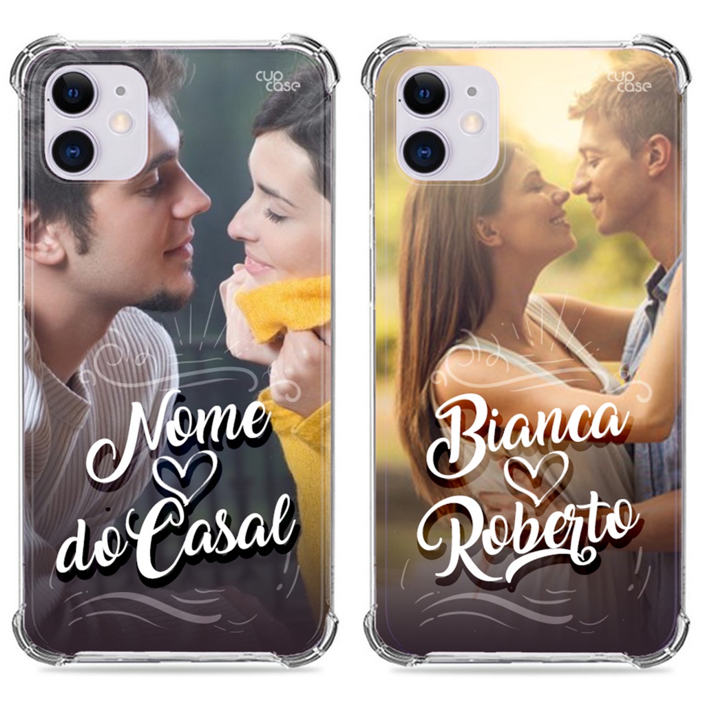 Capinha Personalizada Nome Casal Namorado Casamento Varios modelos ...