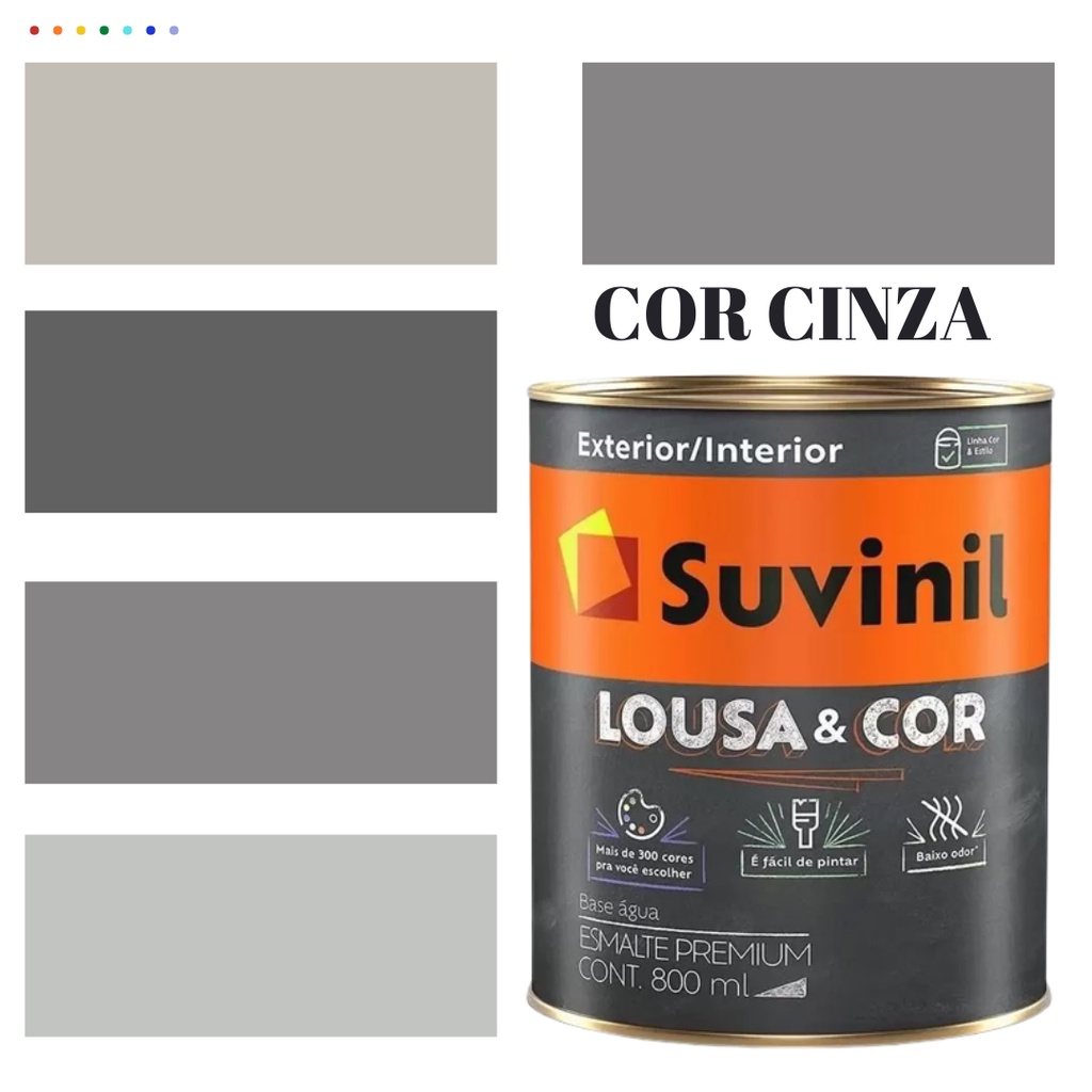 Tinta Para Lousa Cinza Suvinil Parede Lousa 800ml | Shopee Brasil