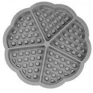 Forma De Waffle Panquecas Crocante Em Silicone Antiaderente Multiuso Universal 17,5x1,5 cm