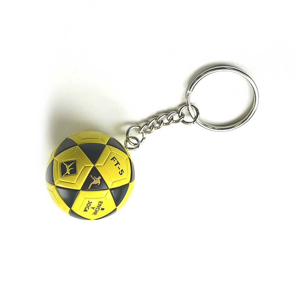 Chaveiro Bola De Futevôlei Mikasa Ft-5 Preto E Amarelo