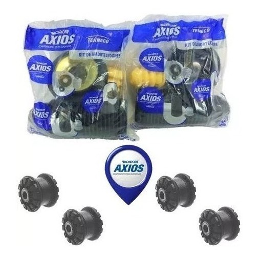 Kit Batente Coxim Bucha Balança Gol Parati Quadrado Axios