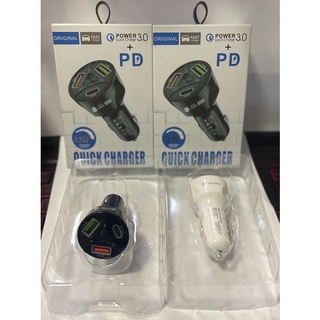 Carregador Veicular Quickcharge 3.0A 2 USB 1 USB Tipo C 55W