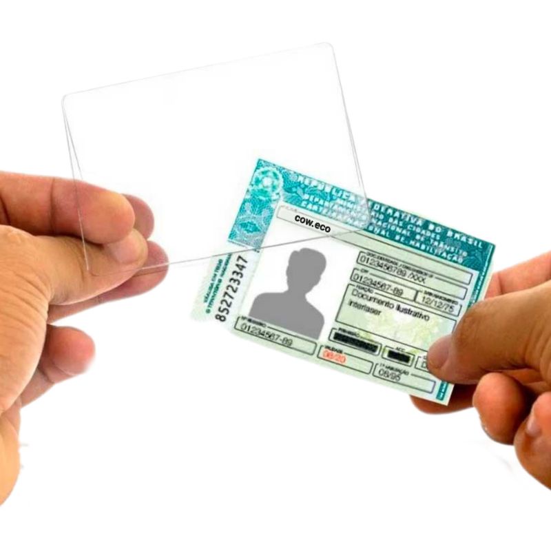 Capa Porta CNH/RG Acrílica PETg Carteira de Habilitação Proteção para documentos CIN 2024 em Oferta na Shopee