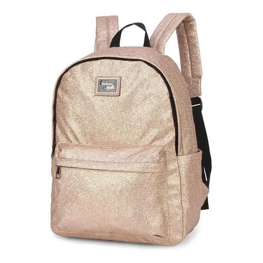Mochila Juvenil Feminina Glitter Larissa Manoela Costas G Rose