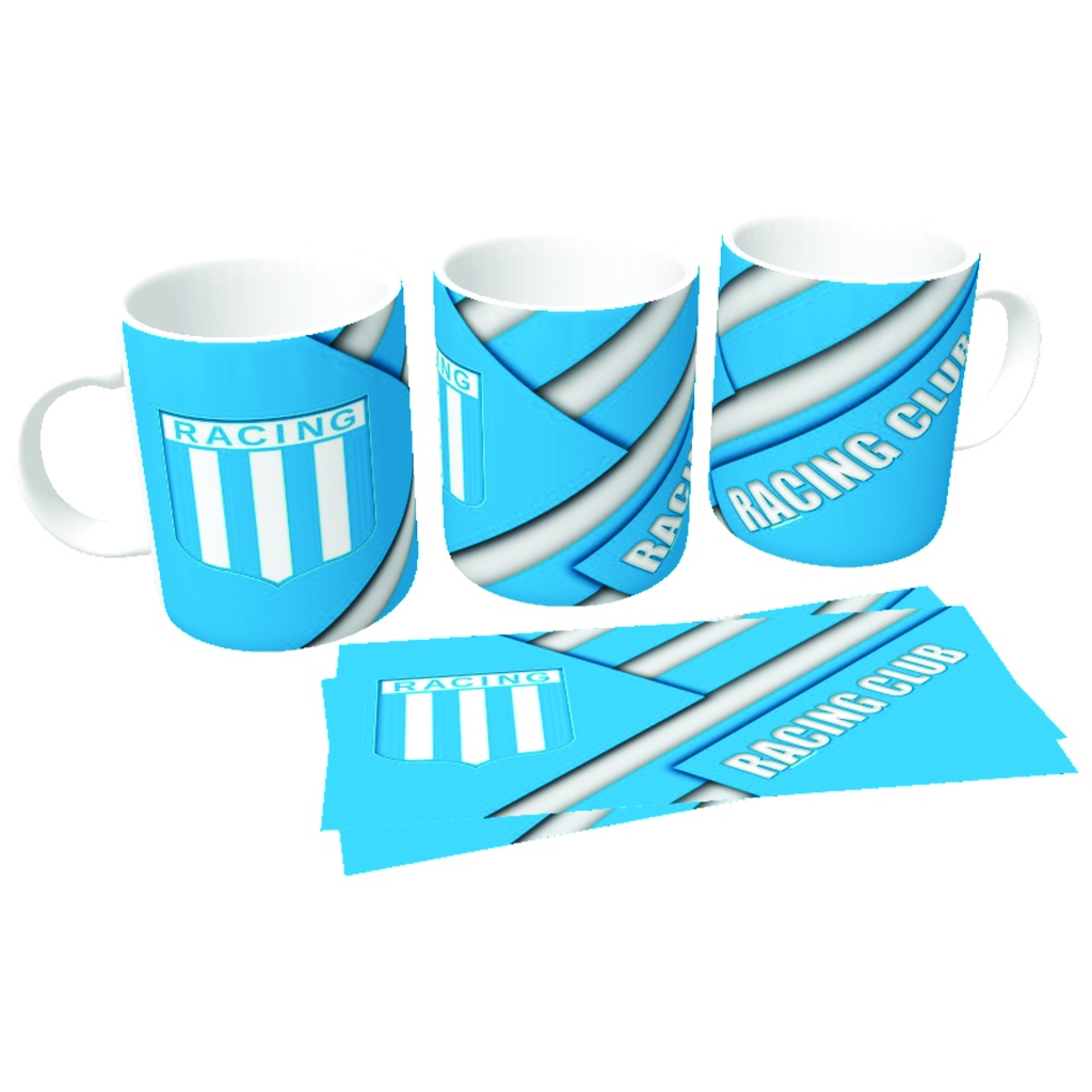 Caneca Porcelana Racing Club - Xicara Time Racing Club