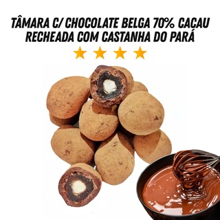Tamara Jumbo Recheada com Castanha e Drageada Cacau 70% - P&P