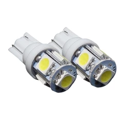 Lâmpada Pingão 5 Leds Sdm Pingo Lanterna Dianteira T10 Teto Placa Super Branco 6000k Par