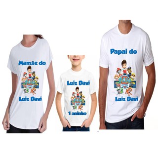 kit 3 camisa personaliza camiseta personalizada festa