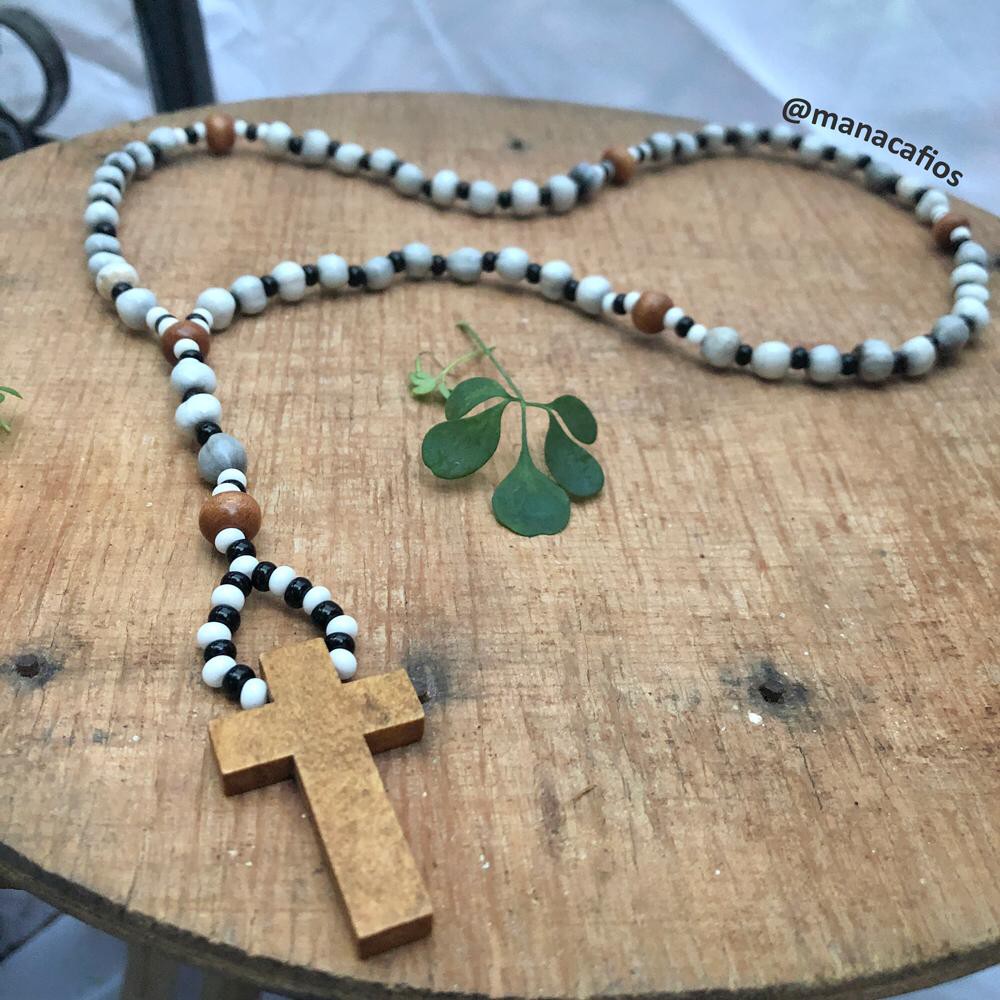 Terço de Lagrimas de Nossa Senhora Pretos Velhos Umbanda Tercinhos Preta Velha Preto Velho Colar