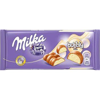 Chocolate ao Leite Milka Bubbly com Chocolate Branco 95g