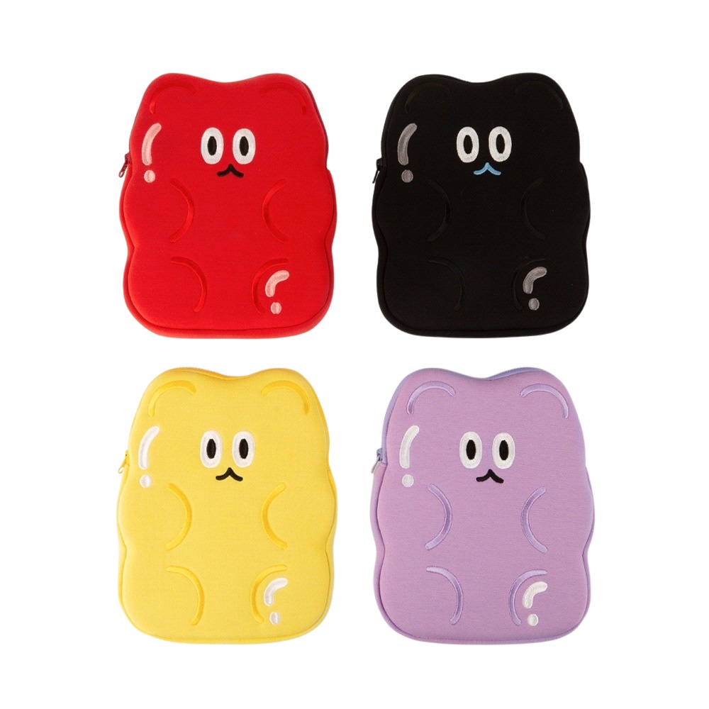 Capas Protetoras Para iPad Em Forma De Urso De Geléia Mini 8,3 " Polegadas Bolsas De Mão Almofada Designer Estampas Artísticas Escritório De Colagem Escolar Presentes Leves E Bonitos