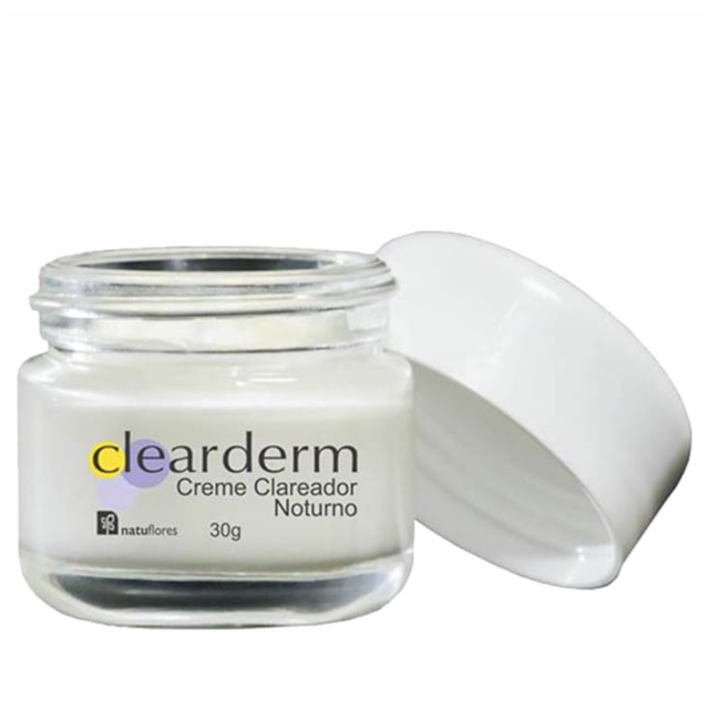 Creme Clareador Noturno 30g Clearderm Natuflores em Oferta na Shopee