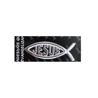 Emblema Adesivo Automotivo Cromado Peixe Jesus Evangélico Pequeno em Oferta na Shopee