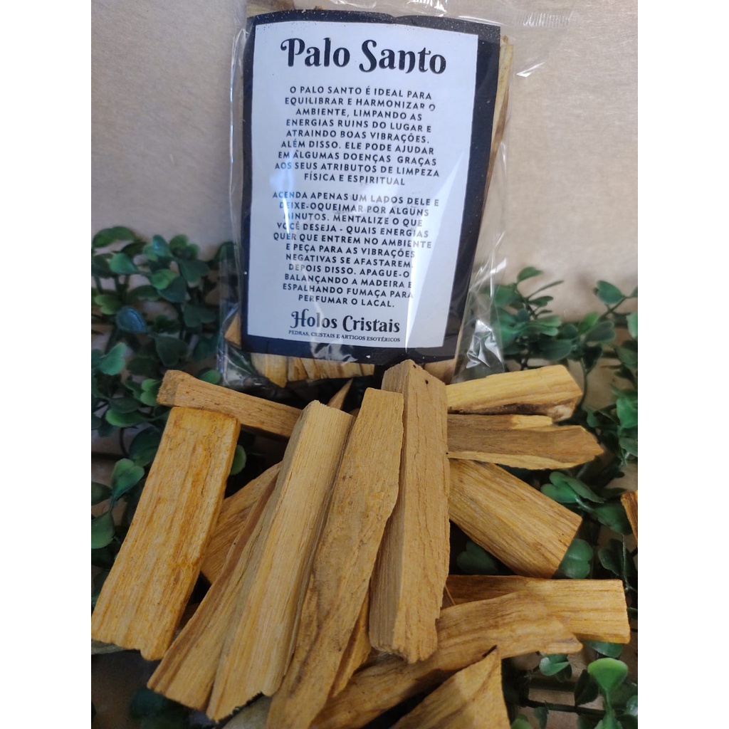 Incenso Natural de Palo Santo (50 gramas) Limpeza Energética em Oferta na Shopee