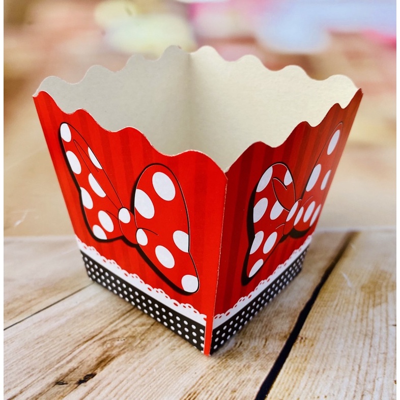 Detalhes do 10~60 KIT CACHEPÔ FESTA DECORAÇÃO MINNIE LAÇO VERMELHO TEMA FESTA