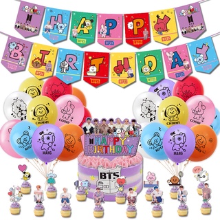 Banners De Decoração Para Cupcakes Kpop BTS Festa De Aniversário
