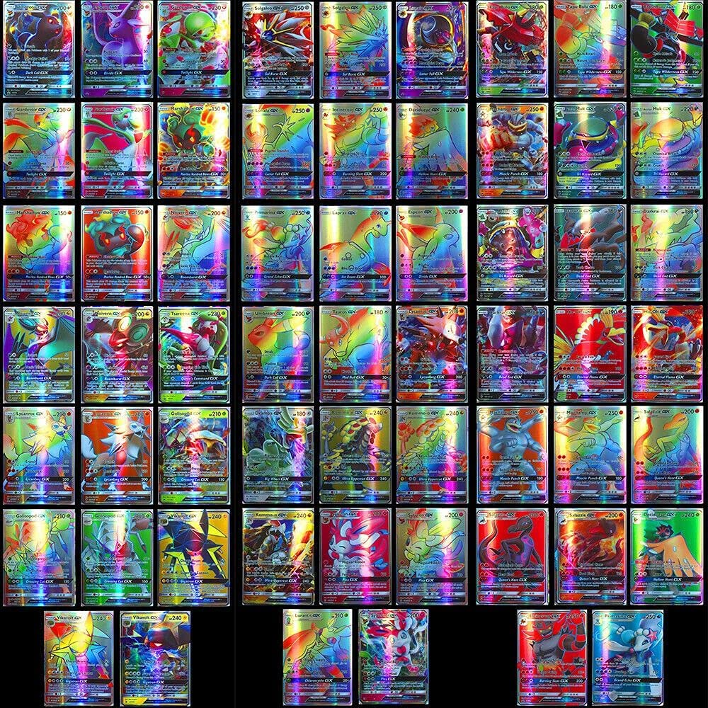 20-Pcs Cartões Pokemons De Flash GX , Cartão De Estilo Aleatório E Raro Holo Arte Completa : Bom Presente Para Crianças , em Oferta na Shopee
