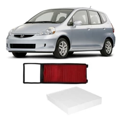Kit Filtro Ar Motor + Filtro Ar Condicionado Honda Fit 1.4