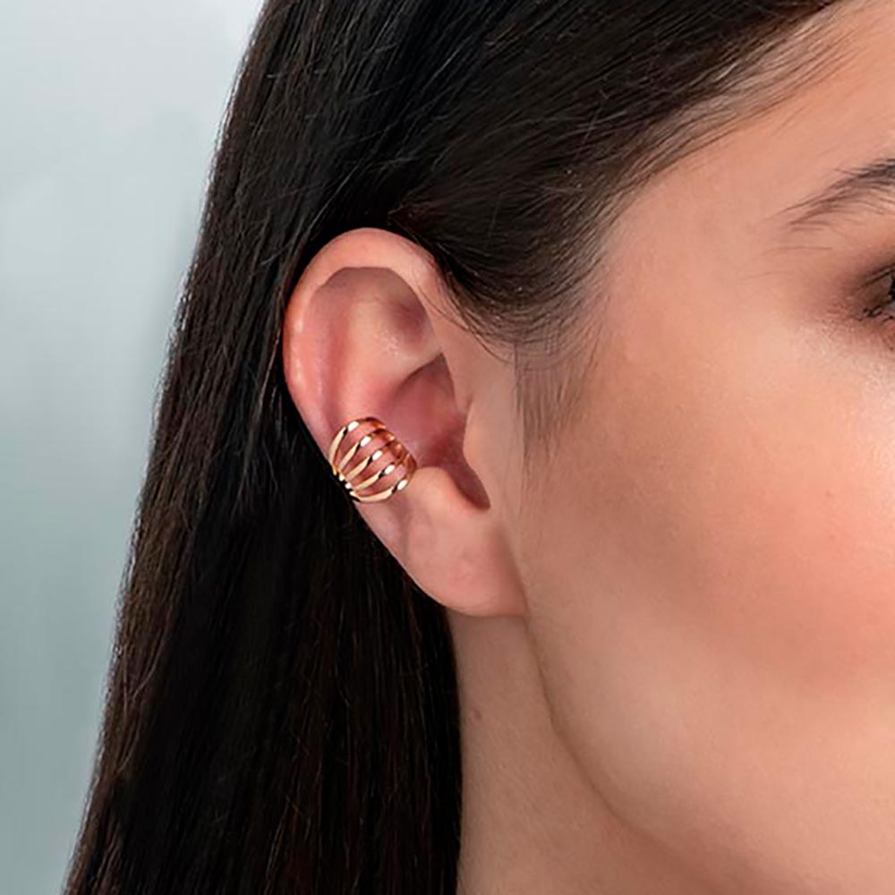 Rommanel Brinco Piercing Fake de Pressão