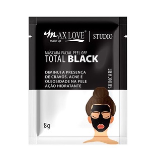Mascara Facial Peel Off Total Black - Max Love