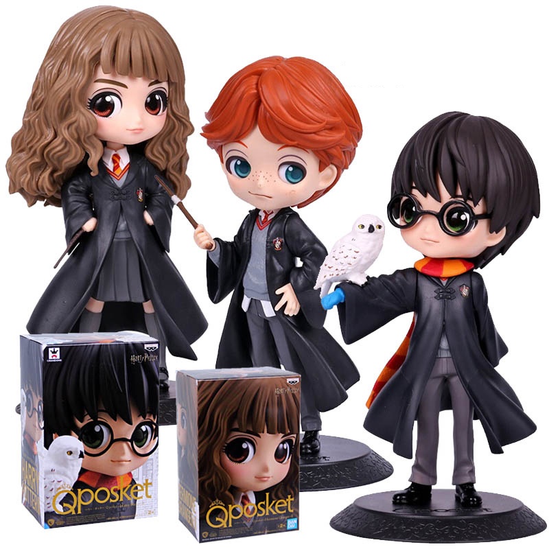 Boneco colecionável Harry Potter Hermione Ron Hogwarts GC