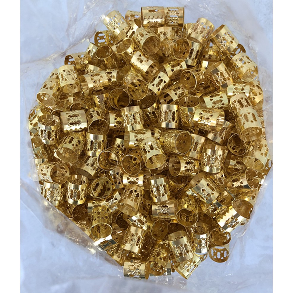 200 pecas unidades Anel Aneis Para Cabelo Jumbo Kanekalon dourado