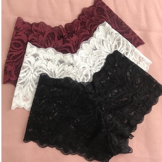 Kit 5 Calcinhas Shortinho Caleçon Toda Em Renda Coloridas Calesson Confortável