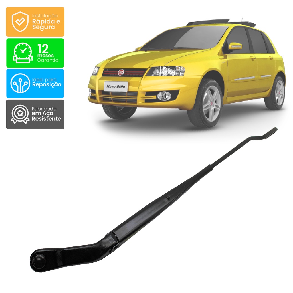 Haste Braço Limpador de Para-Brisa: Stilo 2002 a 2011 - Direito - Granero em Oferta na Shopee