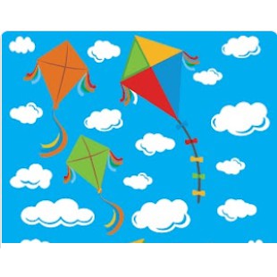 Papel de Parede Adesivo Contact Infantil Masculino Menino Pipas Azul