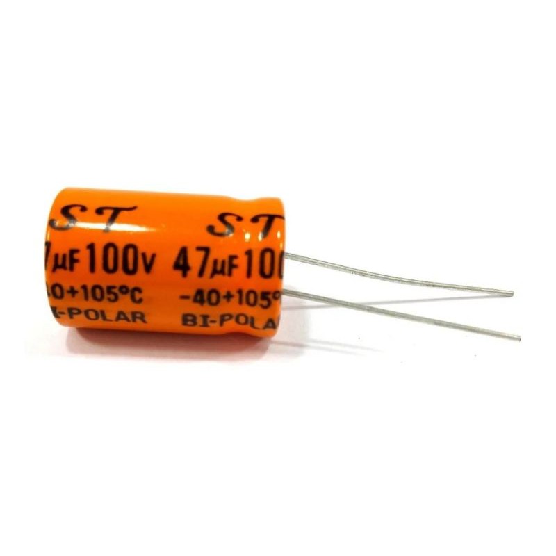 2 Capacitores 47x100 Bipolar para Som Automotivo.