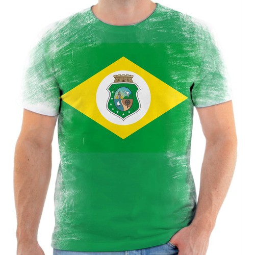 Camiseta, Camisa Amo Ceará Bandeira Estado Do Ceará 2