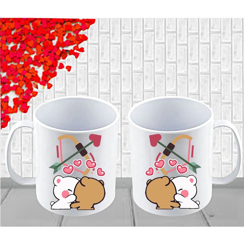 Caneca gatinhos arco e flecha