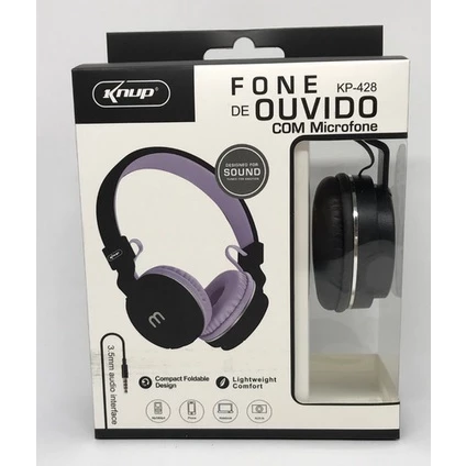 Fone de Ouvido Headset Gamer KP-428 Stereo com Fio e Microfone