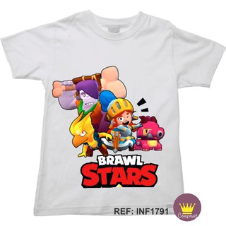 Camiseta Camisa Blusa Infantil Personalizada Brawl Stars Leon Shopee Brasil - camisa infantil brawl stars