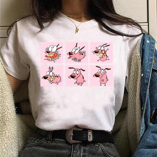 Camisa Feminina Coragem o cão covarde Tumblr