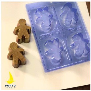 1~5 Forma Porto Com Silicone (3 partes) Para Chocolate BOLACHA BONEQUINHO natal  – CÓD P85 em Oferta na Shopee