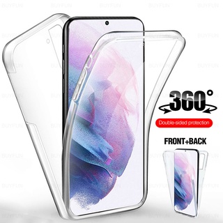 360 ° Capa Protetora Transparente De Silicone TPU + PC Para Samsung galaxy S21/S22/s20/ultra/S8/S9/S10 plus FE