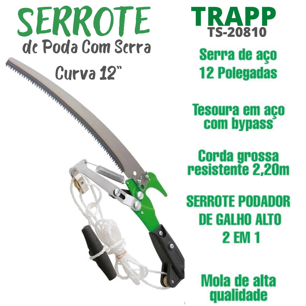Corta galhos Com Serrote Podador Curva 12".