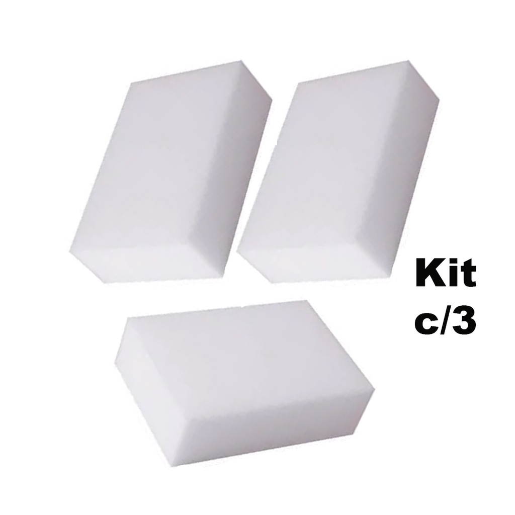 Esponja Mágica Melamina Limpeza Profunda Detailer Rotta 376 (kit c/3)