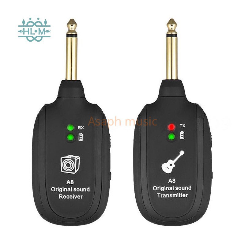 Receptor Transmissor Para Guitarra Com Sistema Sem Fio Recarregável Embutida
