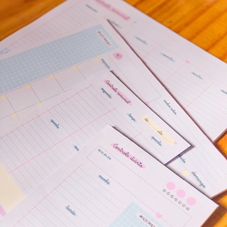 Blocos de Organização, Blocos Destacáveis, Planejamento Diário Semanal e Mensal, Planner Semanal