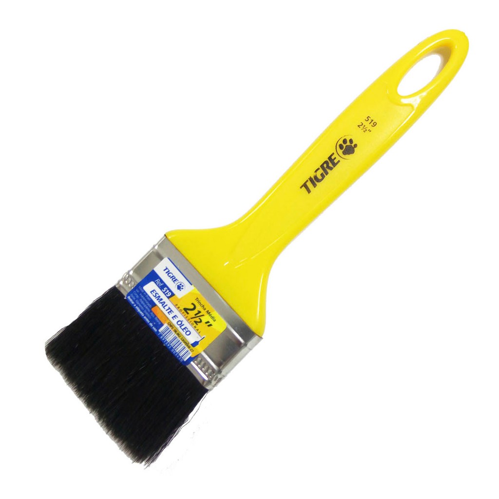 Pincel Para Pintura Trincha Esmalte Óleo 519 2 1/2 Pol. 63mm