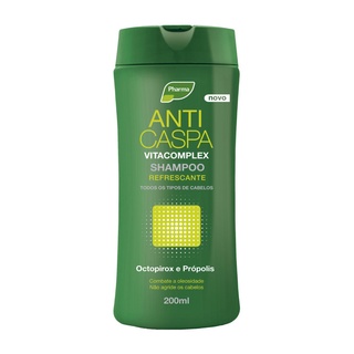SHAMPOO ANTICASPA VITACOMPLEX MENTA E EXTRATO DE PRÓPOLIS REFRESCANTE 200ml - PHARMA