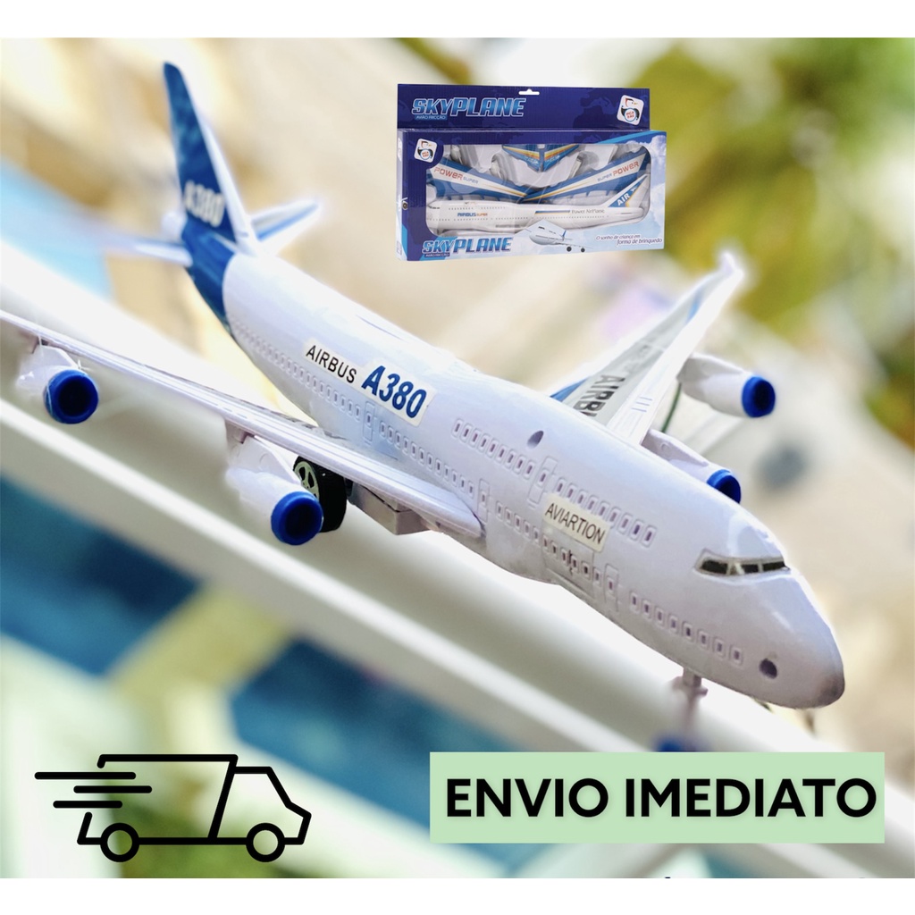 Miniatura Avião Gol Aeronave Airbus A380 Com Fricção em Oferta na Shopee