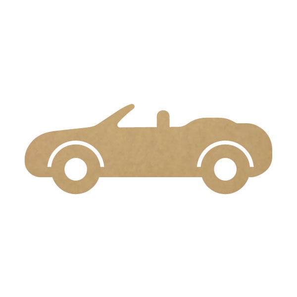Kit Recortes em Mdf Cru - Carrinho - Aplique 5,5cm - 0113apl