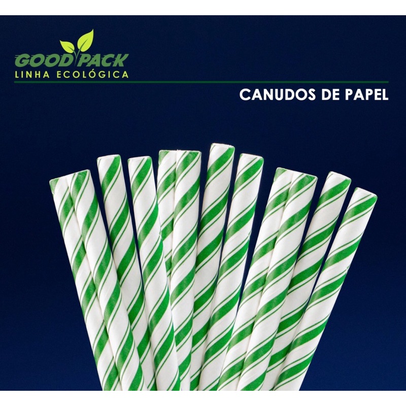 200 Canudos Para Suco De Papel Biodegradável Listrado Vintage 6mm - Home & Living