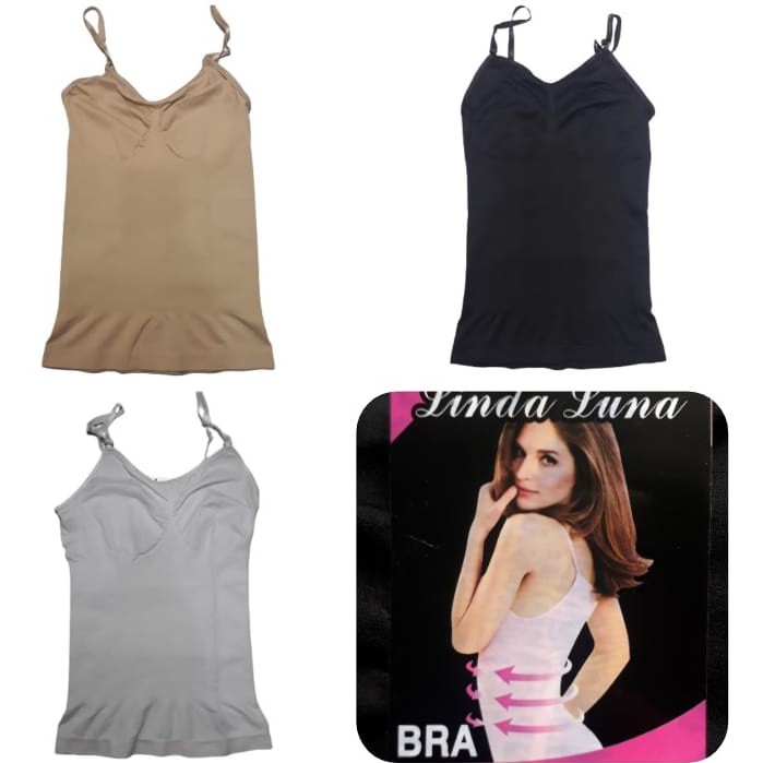 Blusa Regata Alcinha Regulável Sem Bojo Redutora Modeladora de Cintura Abdominal